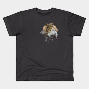Ripped Shirt Squirrel - funny squirrel lover Kids T-Shirt